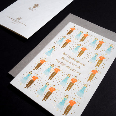 movie love - big fish - letterpress love card