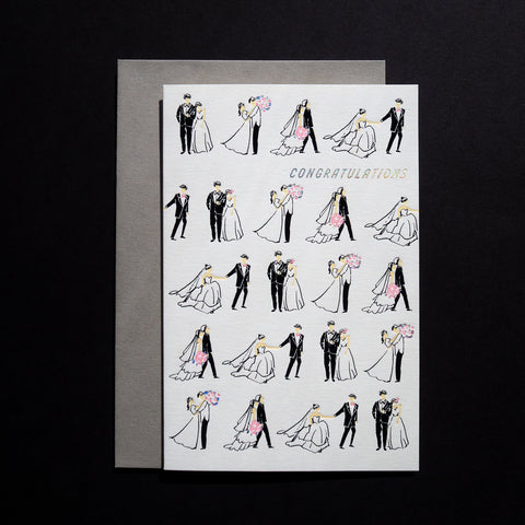 congratulations - letterpress wedding card