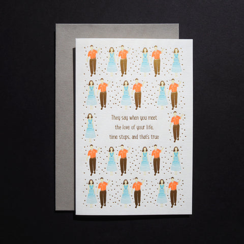 movie love - big fish - letterpress love card