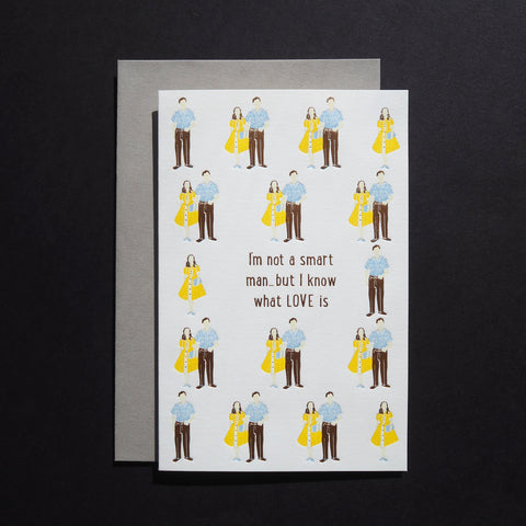 movie love - forrest gump - letterpress love card