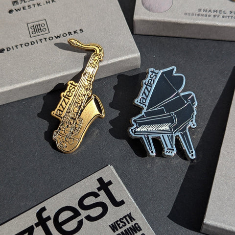 jazz fest limited edition - saxophone enamel pin