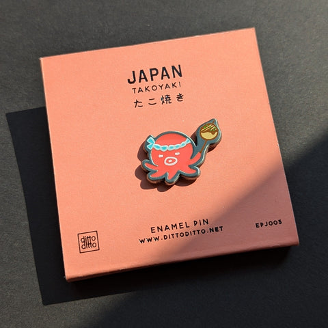 japan takoyaki enamel pin