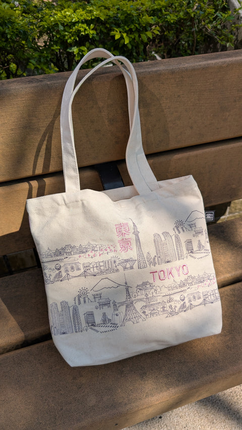 tokyo embroidered tote bag [special price HKD 168, original HKD228]